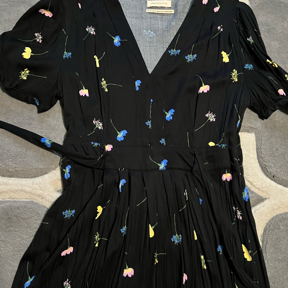 Urban outfitters black floral maxi dress